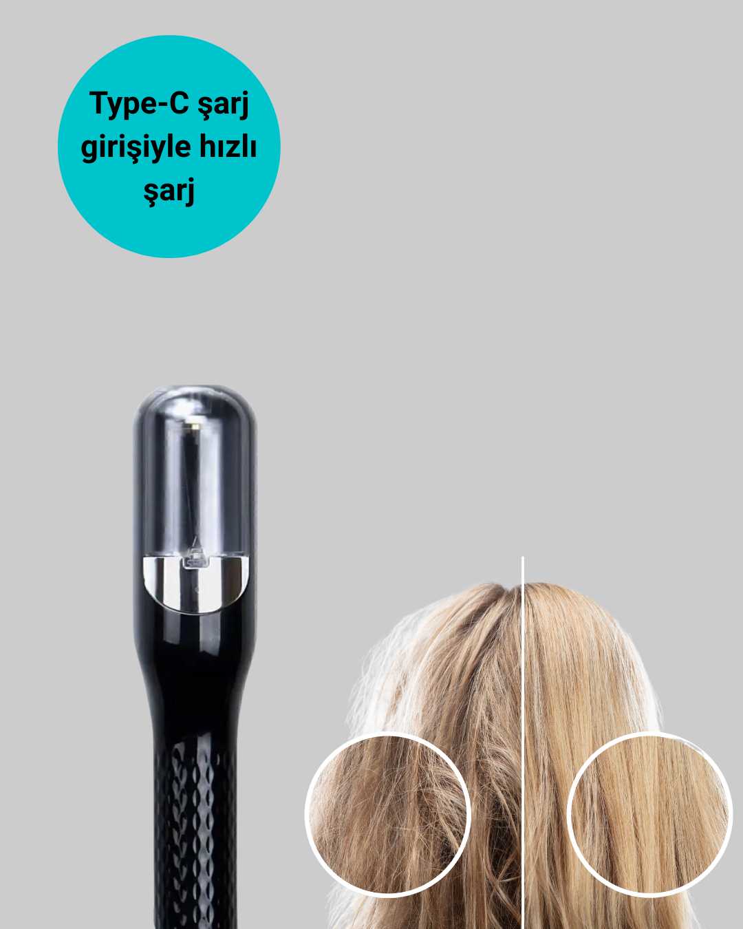 Profesyonel RH-6668 Şarjlı Elektrikli Saç Kesme ve Düzeltici Makine - Görsel 3