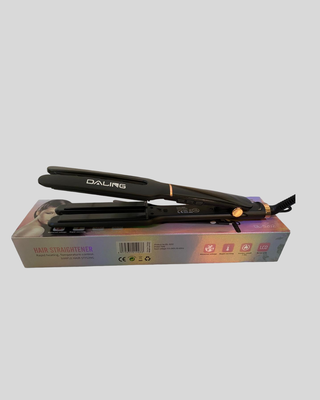 Saç Düzleştirici Seramik Plakalı 230C Hızlı Isınma 360° Kablo - Görsel 5