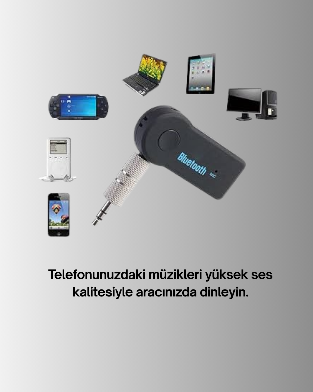 Bluetooth Destekli AUX Müzik ve Konuşma Cihazı - Görsel 3