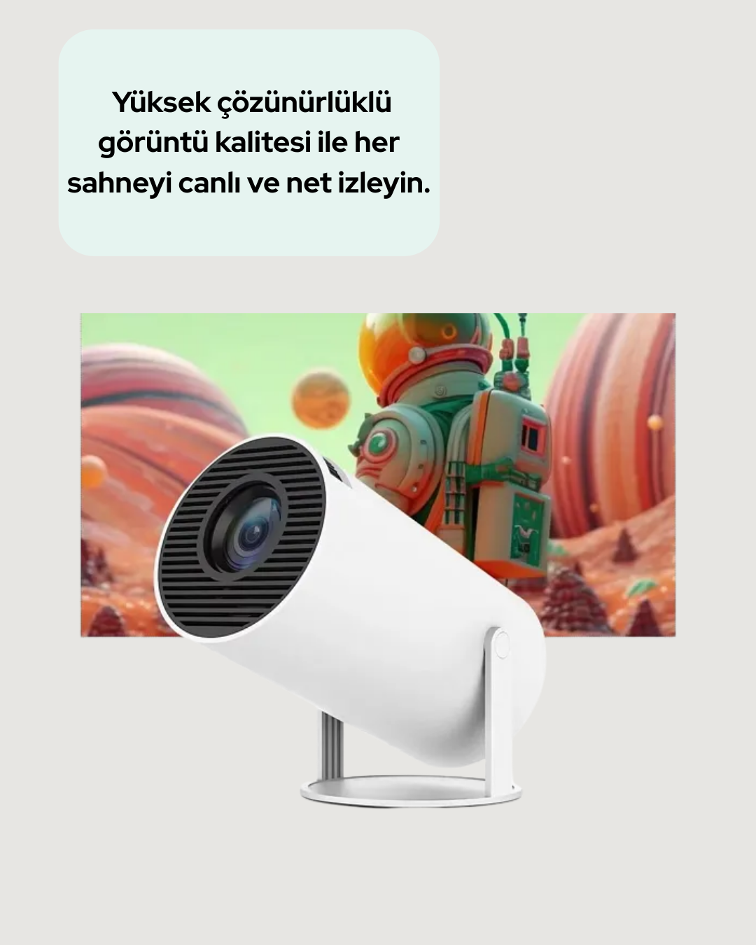 Ultra Pro Full HD ve 4K Destekli 130 İnç Projeksiyon Cihazı - Görsel 2