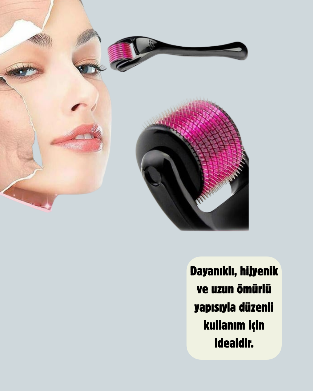 Dermaroller Titanyum 540 İğneli 1 mm Cilt Yenileme ve Anti Aging Etkisi - Görsel 3