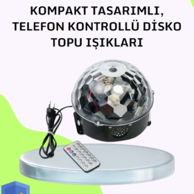 Ev ve Parti İçin Masaüstü Bluetooth Disko Topu Işık Gösterisi
