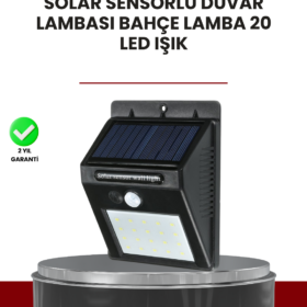 Bahçe ve Dış Mekanlar İçin Güneş Enerjili 20 LED Hareket Sensörlü Lamba