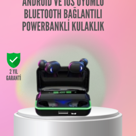 Powerbank Özellikli Bluetooth 5.1 Kulaklık Oyun ve Müzik İçin