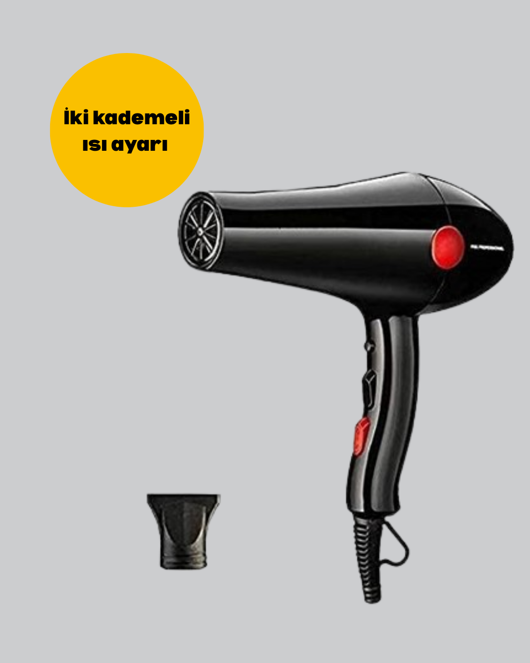 2200W Saç Kurutma Makinesi Soğuk ve Sıcak Üfleme Fonksiyonlu - Görsel 3