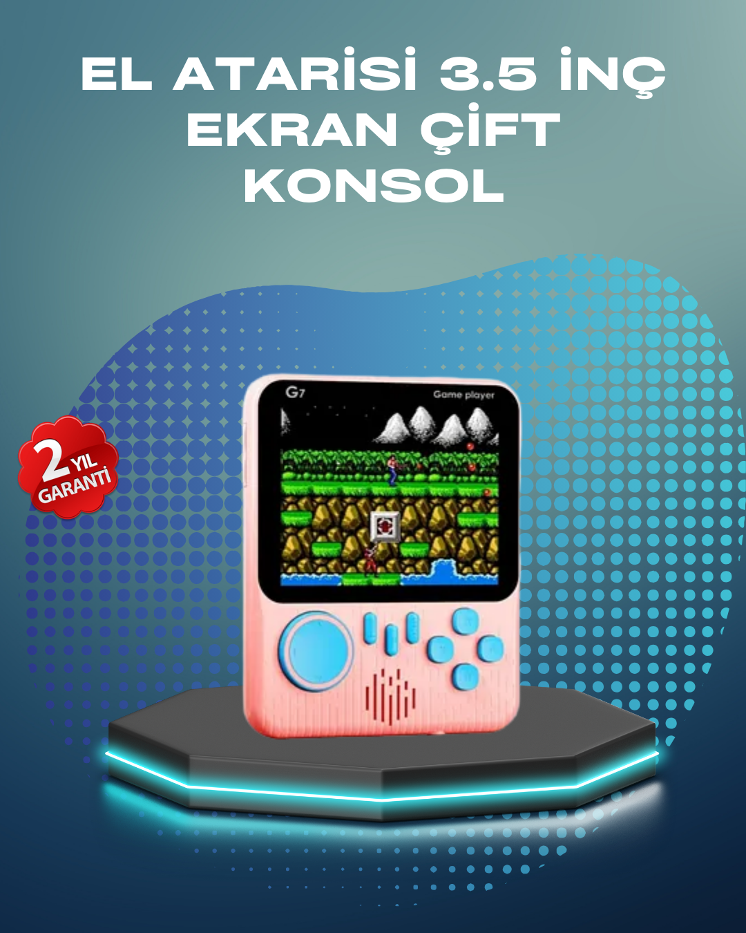 3.5 İnç LCD Ekranlı 666 Oyunlu Taşınabilir Retro Oyun Konsolu