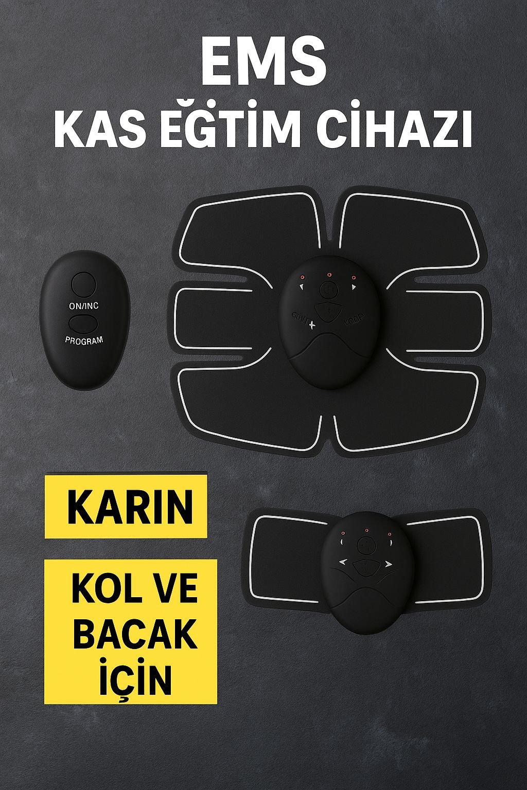 Titreşimli EMS Spor ve Fitness Cihazı Karın Kası Kol Bacak 2025 Model - Görsel 3