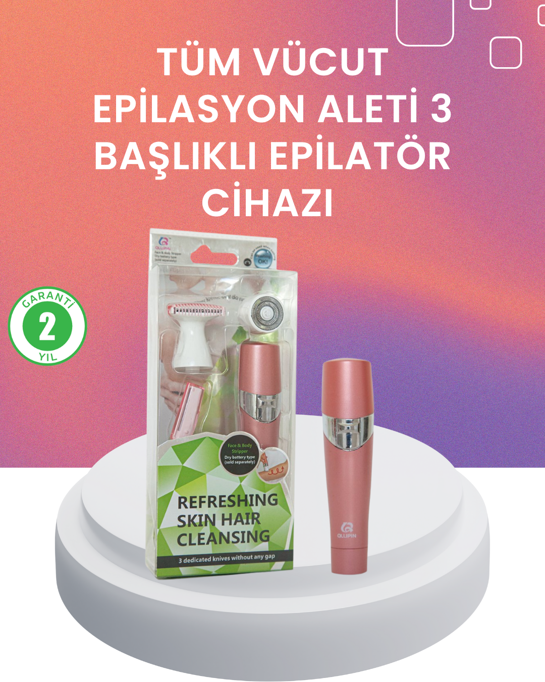 Yumuşak ve Pürüzsüz Cilt İçin Epilasyon Seti