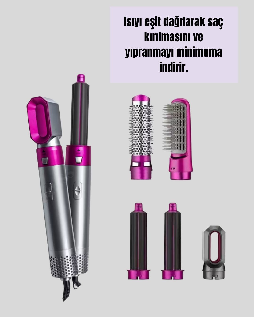 Çok Fonksiyonlu Saç Kurutma ve Şekillendirme Makinesi 5 Başlık - Görsel 4