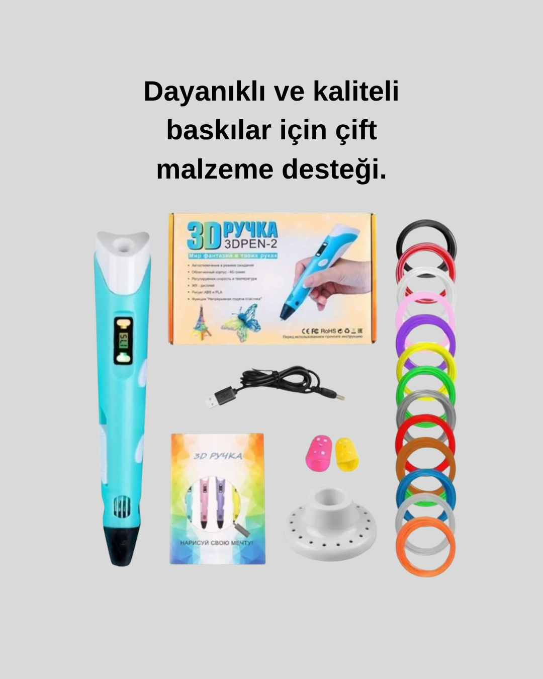 Yaratıcı Çizim ve Modelleme İçin Profesyonel 3D Yazıcı Kalem - Görsel 3