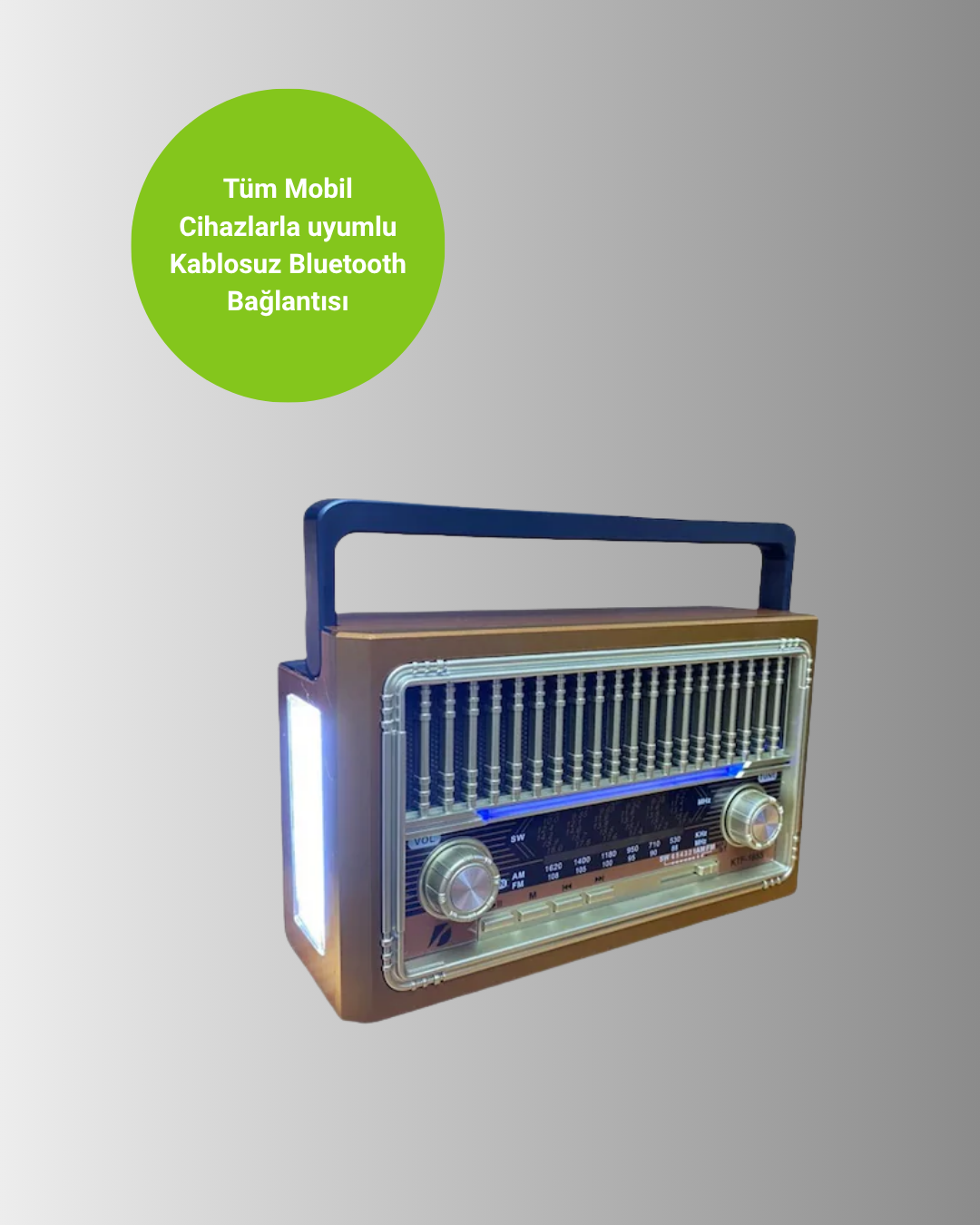 Ahşap Görünümlü Masaüstü Bluetooth Cihaz - Görsel 2