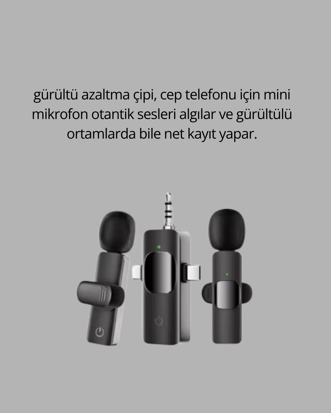 Kablosuz Mikrofon - Telefon ve Bilgisayar Uyumlu - Görsel 3