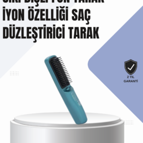 3D Dişli Saç Düzleştirici Tarak – USB Şarjlı Kompakt Tasarım