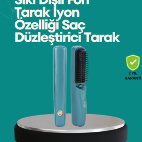 Kablosuz Saç Düzleştirici Tarak – 2600 mAh Şarjlı Model