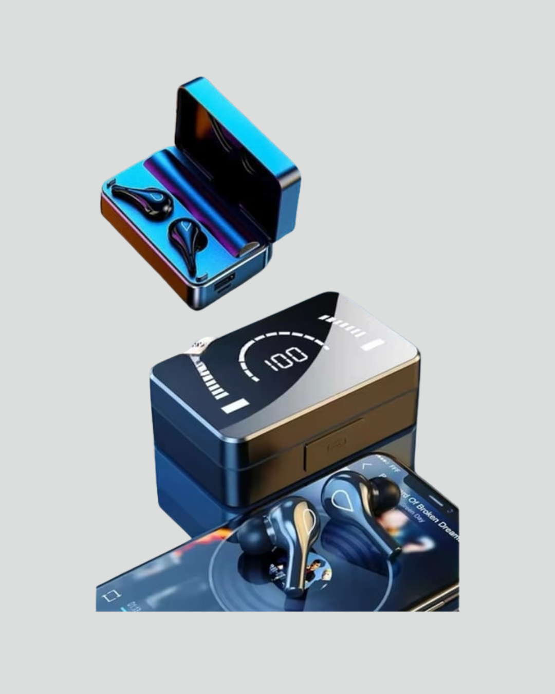 Akıllı Ekranlı Bluetooth Kulaklık – Derin Bas ve Net Tiz - Görsel 2