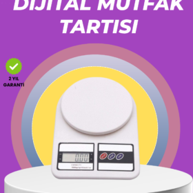 Beyaz Plastik Dijital Mutfak Tartısı – 24x16.8x1.5cm