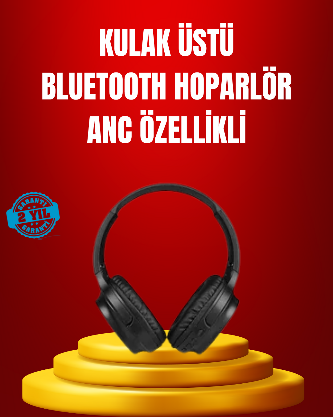 Geniş Frekans Aralıklı Bluetooth Kulak Üstü Kulaklık