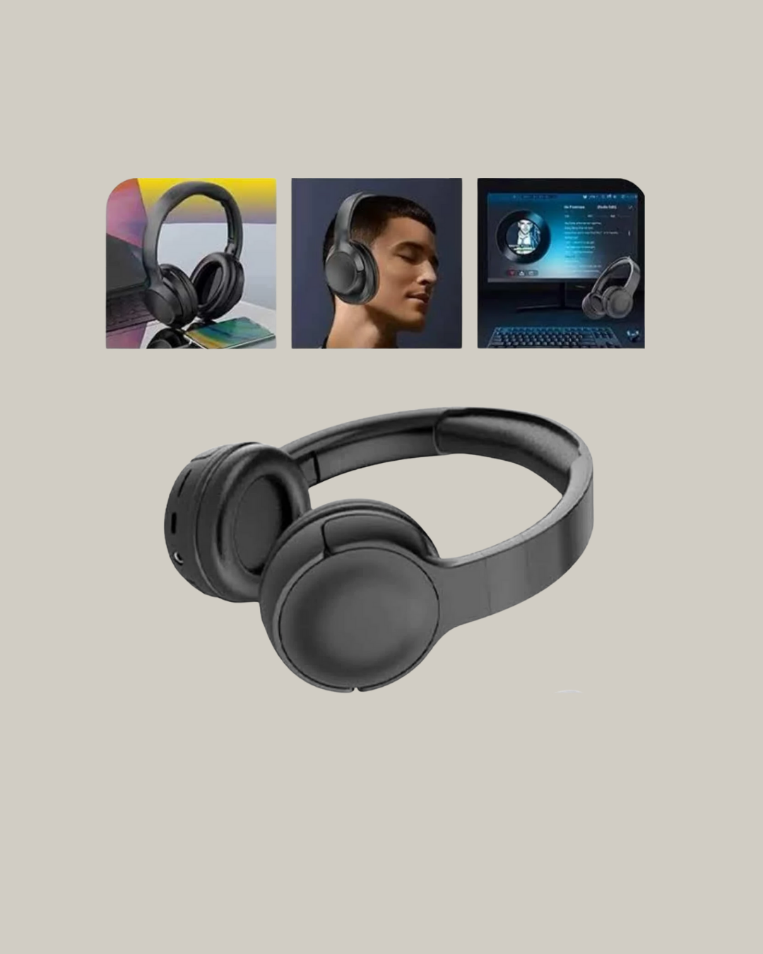 Geniş Frekans Aralıklı Bluetooth Kulak Üstü Kulaklık - Görsel 5