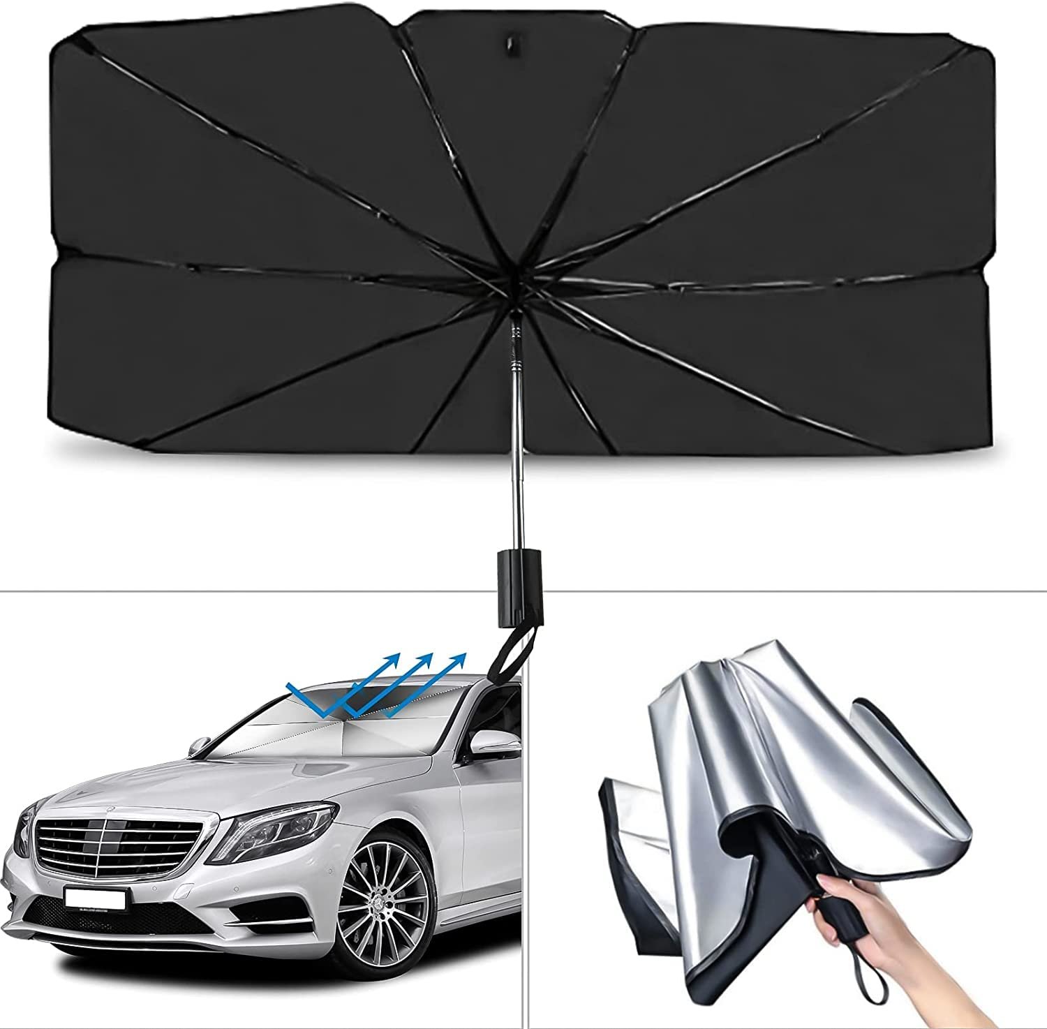 Mercedes CLA Audi A5 BMW 4 Serisi VW Arteon Toyota Camry Uyumlu Oto Şemsiye - Görsel 3