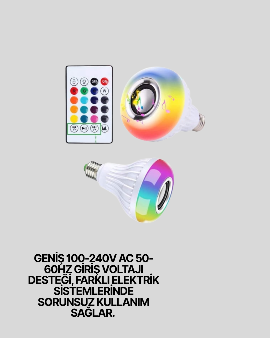 Bluetooth Hoparlörlü LED Ampul – 12W Enerji Tasarruflu - Görsel 5