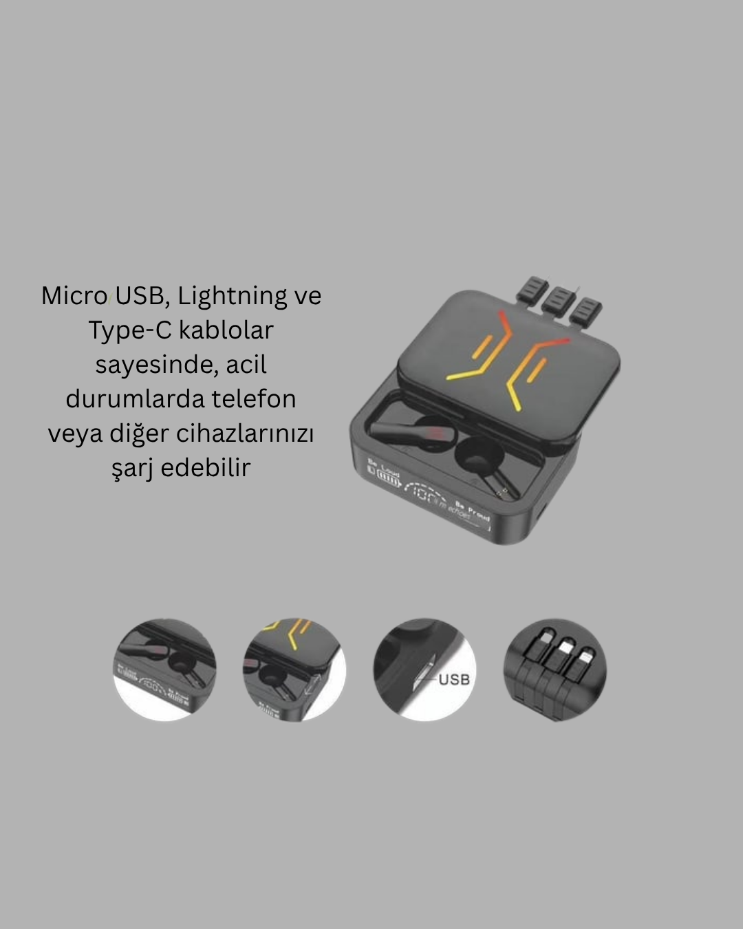 ABS Malzeme Bluetooth Kulaklık – 20 Gün Standby Süresi - Görsel 3