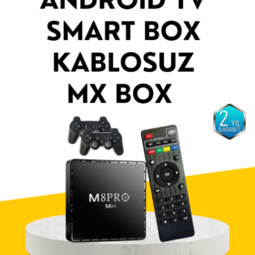 M8Pro Android TV Box ve Retro Oyun Konsolu – 10K Ultra HD Görüntü