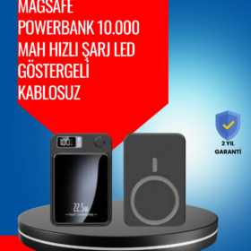 Alüminyum Alaşımlı 20W PD Hızlı Şarj ve Manyetik Kablosuz Powerbank