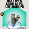 1.5V AA Şarjlı Lityum Pil | 1000+ Kez Şarj Edilebilir | Hızlı Type-C Şarj (2 Adet)