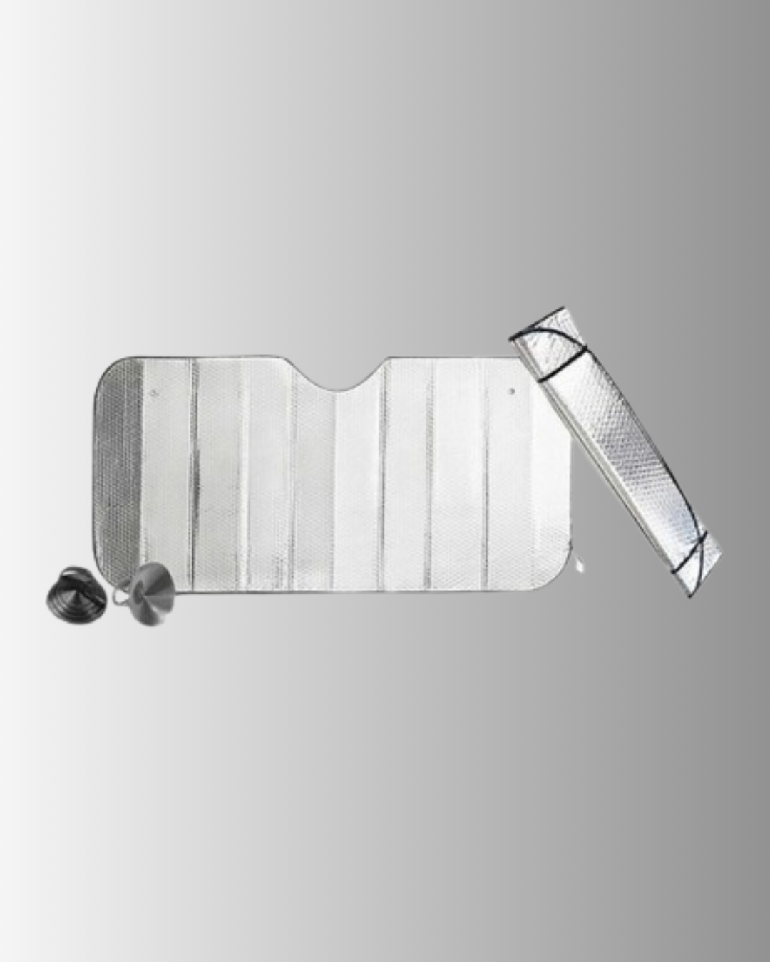 Metalize Reflektörlü Katlanabilir Araç Güneşliği – Yüksek Performanslı Isı ve UV Koruması - Görsel 4