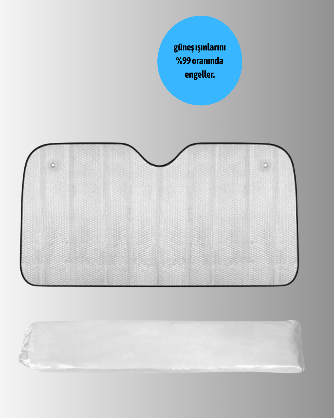 Gelişmiş Yansıtıcılı Katlanabilir Araç Güneşliği – Alüminyum & Süngerli İzolasyon Teknolojisi - Görsel 2