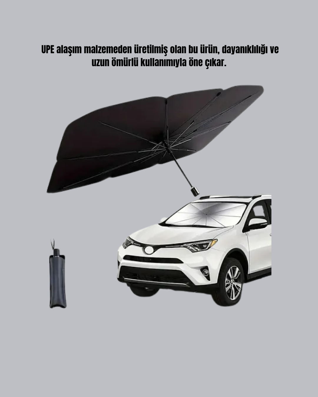Katlanabilir Oto Güneşlik – Pratik Dayanıklı UV Koruyucu Tasarım - Görsel 2