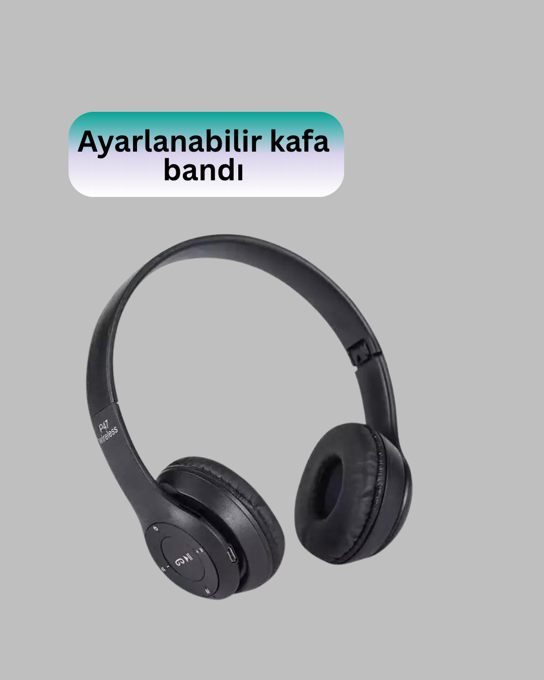 Katlanabilir Tasarımlı Bluetooth 5.0 Kulaklık | Eller Serbest Arama ve Çift Cihaz Desteği - Görsel 4