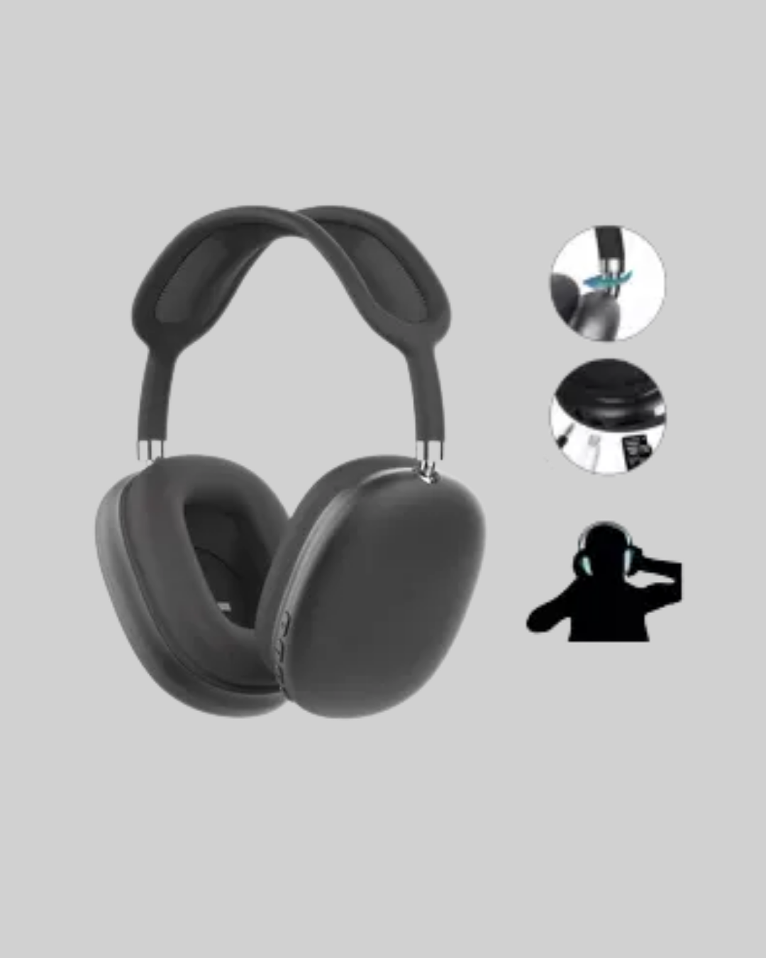 Katlanabilir Kablosuz Kulaklık | Yüksek Ses Kalitesi 10 Metre Bağlantı Menzili - Görsel 2