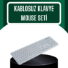 USB Alıcılı Kablosuz Klavye Mouse - Geniş Uyumluluk Sessiz Tuşlar