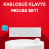 Tam Boy Kablosuz Klavye Mouse Seti - Gelişmiş Bağlantı ve Sessiz Performans