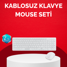 Tam Boy Kablosuz Klavye Mouse Seti - Gelişmiş Bağlantı ve Sessiz Performans