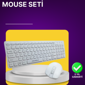 Kablosuz Klavye ve Mouse Seti - Ergonomik Tasarım Sessiz Kullanım Geniş Uyumluluk