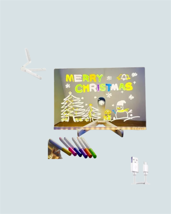 Dekoratif LED Yazı Tahtası – Silinebilir Neon Kalemli Planlama ve Hatırlatma İçin İdeal - Görsel 2