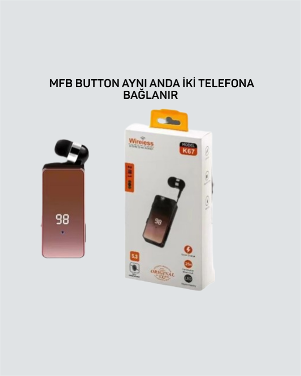 İki Telefona Aynı Anda Bağlanan Bluetooth 5.3 Klipsli Kulaklık – MFB Çok Noktalı Bağlantı - Görsel 5