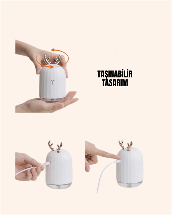 4–8 Saat Çalışma Süreli USB Portatif Masa Nemlendirici - Görsel 3