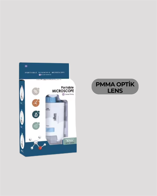 Taşınabilir LED Işıklı Cep Mikroskop – 80X–200X Büyütme - Görsel 3