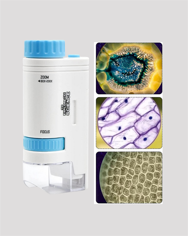 Taşınabilir LED Işıklı Cep Mikroskop – 80X–200X Büyütme - Görsel 5