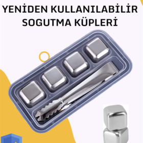 Paslanmaz Metal Buz Küpleri-Çok Amaçlı Kullanıma Uygun