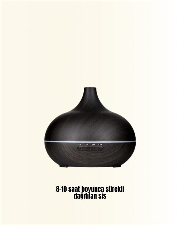 Sessiz Çalışan Aromaterapi Difüzörü – 4 Zaman Ayarlı 7 Renkli Işık Seçeneği - Görsel 2