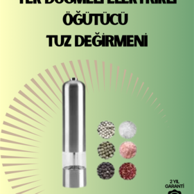 Pilli Otomatik Baharat Değirmeni Gıda Sınıfı Çelik Sessiz Öğütücü Alet