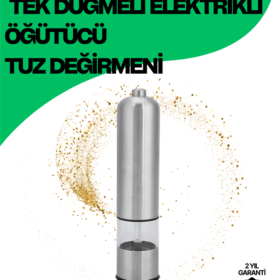 Şeffaf Hazneli Elektrikli Tuz Karabiber Öğütücü Pilli Taşınabilir Mutfak Aleti
