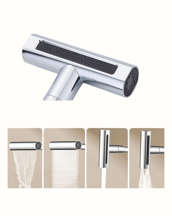 Krom Musluk Başlığı | 4'ü 1 Arada Su Çıkışı | Kolay Montajlı - Görsel 5