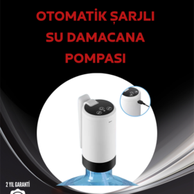 Damacana Üstü Akıllı Su Pompası | 3 Damacana Kullanım | 4W Güç | Micro USB Şarjlı | Katlanabilir & Taşınabilir