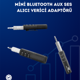 Kablolu Hoparlör ve Kulaklıklar İçin Bluetooth Adaptör | Mini Boy Klipsli Taşınabilir