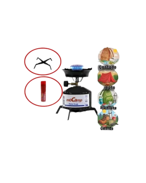 Kolay Ayarlanabilir Alevli ve Güvenli Metal Kamp Ocağı - Görsel 4